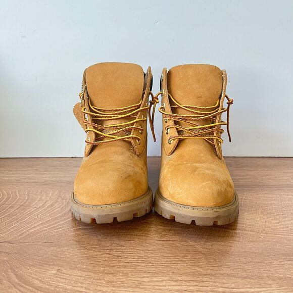 Timberland Premium Waterproof Wheat Nubuck Boots Men's Size 3.5 - Picture 3 of 9